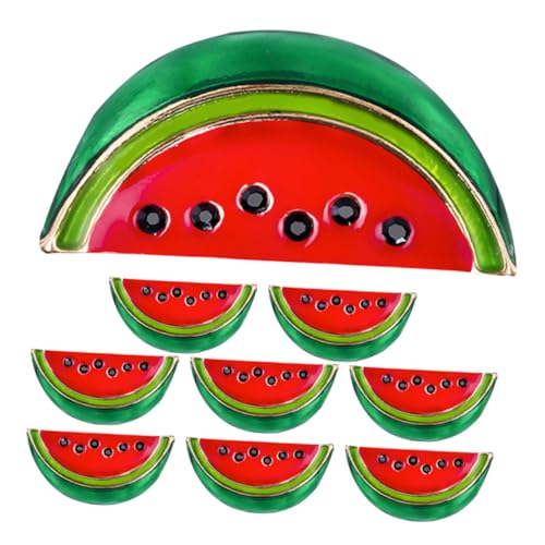 Beavorty 9 Stück Teiliges Wassermelonen Emaille Anstecknadeln Langlebige Cartoon Broschen für Mädchen Tropische Schmuckakzente Vielseitig für Pullover Jacken und Rucksäcke von Beavorty