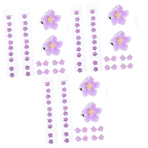 Beavorty 90 Stk Kleine Blumenhaarnadel Haarklammern Mini-blumenclip Haarklammern Clips Mini-krallenklammern Für Kinder Mini-haarklammer Baby Die Blumen Plastik Schmücken Violett von Beavorty