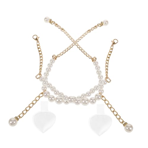 Beavorty Abnehmbare Knöchelriemen für High Heels mit Künstlichen Perlen Anti rutsch Elastisch Wiederverwendbar Stilvoller Perlenschmuck für Damen Pumps Sicherer Halt und Komfort bei Langem von Beavorty