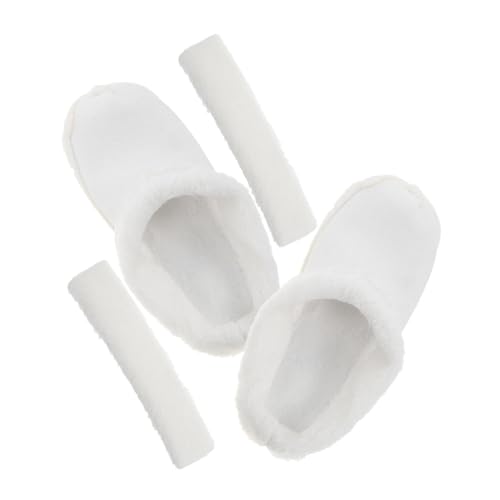 Beavorty Abnehmbare Waschbare Plüsch innensohlen aus Dickem Baumwollfutter Warme Schuh einlagen für Hausschuhe und Stiefel Weiße Einlegesohlen Weiche Isolierende Schuh liner für Damen von Beavorty