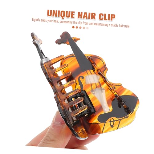 Beavorty Acetat Haarklammer Großes Cello Design Rutschfeste Musikalische Haarklammer Für Frauen Musikliebhaber Zuverlässige Haltbarkeit Haarschmuck von Beavorty
