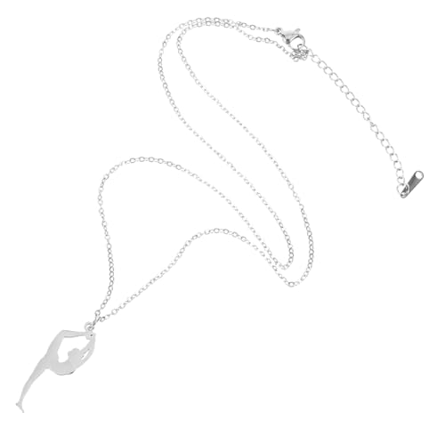 Beavorty Anhänger Halskette aus Edelstahl Titanstahl Männliche Kette mit Flächigem Langlebigem Turnen Schmuck Modisches Sportaccessoire für Damen und Herren von Beavorty