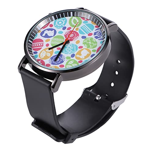 Beavorty Modische Quarz-Armbanduhr Mit Eier-Muster Für Herren Und Damen Robustes Material Verstellbares Armband Für Individuelle Anpassung von Beavorty