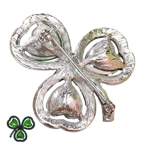 Beavorty Kleeblatt Brosche Für Damen Stilvolle Anstecknadel Aus Metall Für Kleidung Kleider Schals Modisches Accessoire Perfektes Für Mode-liebhaber von Beavorty