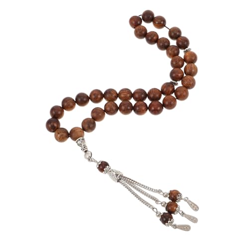 Beavorty Armbänder Gebetskette Islamisch Muslimische Gebetsperlen Islamische Meditationsperlen Perlen Islamischer Rosenkranz Damen Holzarmband Tasbih-perlen Aus Holz Light Brown Hölzern von Beavorty