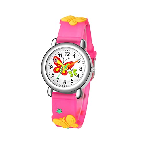 Beavorty Armbanduhr mit Schmetterlingsmotiv Quarz Uhr für Jungen Einstellbares Armband Leichtes Design Präzise Zeitmessung für Freunde Leuchtendem von Beavorty
