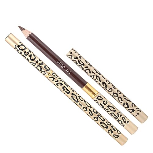 Beavorty 2st Weißer Augenbrauenstift Wasserfester Eyeliner Dunkelbraune Augenbrauenstifte Augenbrauen-liner Elfen-augenbrauenstift Braunstift Matt Hölzern Zweispitzig Fräulein Make-up-stift von Beavorty