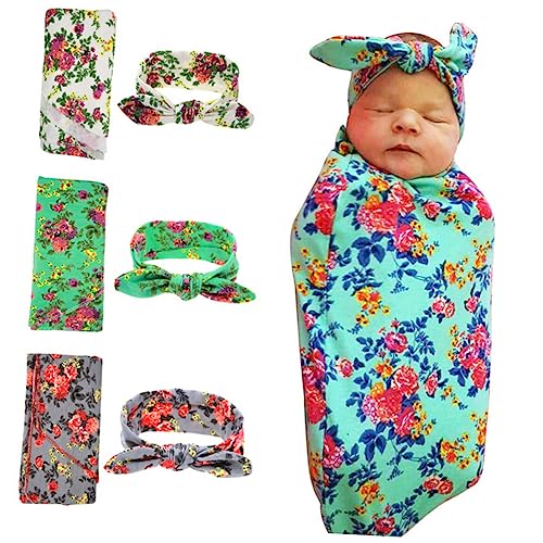 Beavorty Blumen Empfangende Decken Stirnband Für Neugeborenenfotografie Fotodecken Baby Fotodecke Gewickelte Decke Wickelsack Für Babys Kind Weiß Europäisch Und Amerikanisch Schlafsack von Beavorty