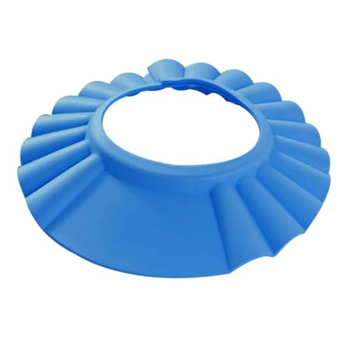 Beavorty Bade-duschhaube Verstellbare Duschhaube Eva-wasserdichter Schutz Für Kinderdusche Badeshampoo Hut Blau von Beavorty