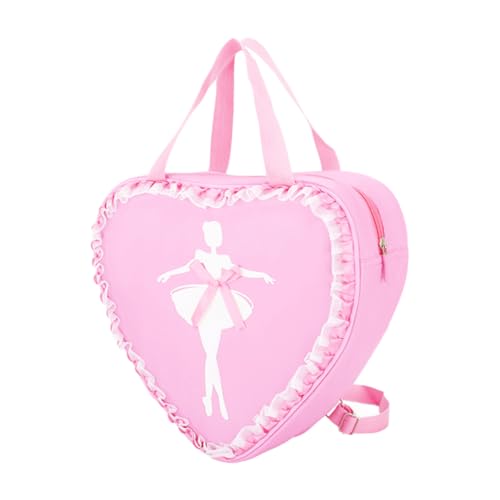 Beavorty Ballett-tanztasche Mit Ballerina-Muster Modischer Schultasche Für Mädchen Leicht Tragbar Mit Verstellbarem Schultergurt Und Glattem Metallreißverschluss von Beavorty