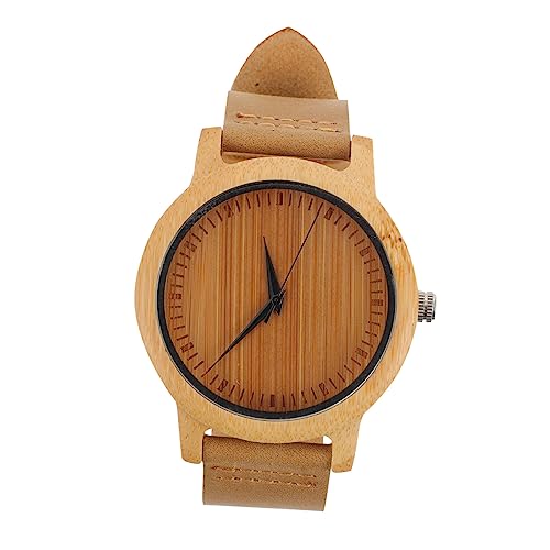 Beavorty Bambus Holz Armbanduhr für Herren und Damen Minimalistische Quarzuhr mit Einzigartigem für Alltag Feiern und Besondere Anlässe Hochwertige Verarbeitung Leicht zu Tragen und von Beavorty