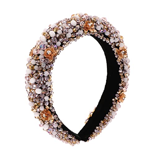 Beavorty Barock Haarband Mit Strasssteinen Exquisiter Kopfschmuck Für Damen Und Mädchen Passend Für Hochzeiten Geburtstage Jubiläen Und Andere Anlässe Dehnbar Und Anpassbar Für Verschiedene von Beavorty