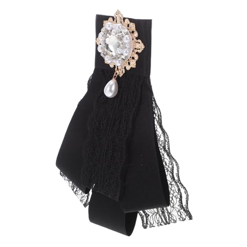 Beavorty Barock Spitze Schleifenbrosche mit Funkelnden Strasssteinen und Perlen Vorgebundene Stilvolle Anstecknadel für Damen Vielseitiger Schmuck für Kleidung und Taschen von Beavorty