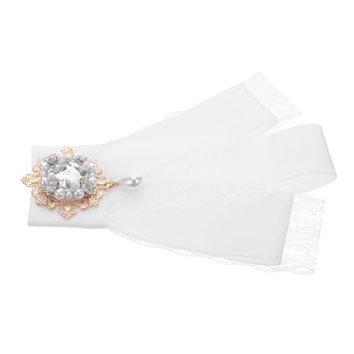 Beavorty Barockstil Brosche Schleife mit Funkelnden Strass Perlen Vorgebundene Spitzen-schleifen-brosche Vielseitiger Schmuck für Kleidung Taschen und Haarschmuck Eleganter Damen-anstecker von Beavorty