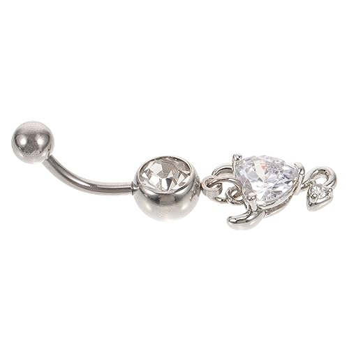Beavorty Bauchnabel Piercing Herzform mit Zirkonia Eleganter Körperschmuck für Damen für Reisen Partys von Beavorty