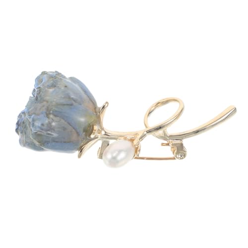 Beavorty Blaue Rosenbrosche für Damen und Mädchen Stilvoller Blumen-anstecker Vielseitig Kombinierbar mit Kleidern Mänteln Pullovern und Schals Langlebiges Modeaccessoire von Beavorty