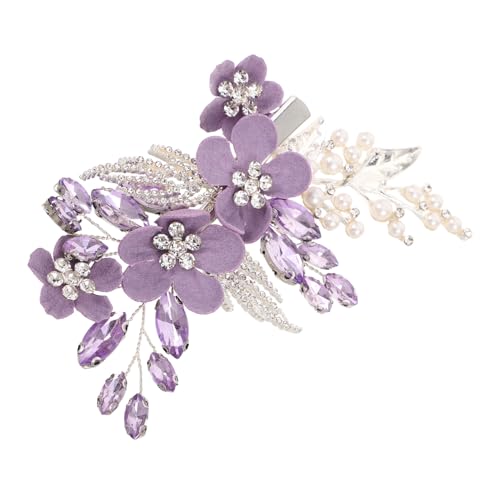 Beavorty Strass-haarspange Für Braut Hochzeit Kristallblumen-haarnadeln Haarschmuck Aus Kunstperlen Blumen Haar Clips Strass Faux Perle Haar Zubehör Für Frauen Mädchen von Beavorty