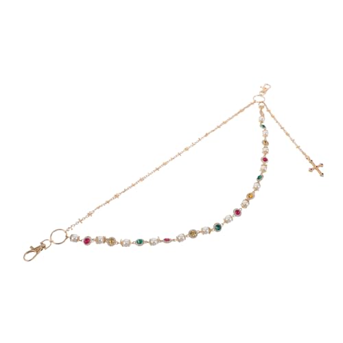 Beavorty Blumen Hüftkette Bauchschmuck Hüftkette Gürtel Für Damen Metall Körperkette Verstellbare Kette Hüftgürtel Hosenkette Hüftschmuck Perlen Golden von Beavorty