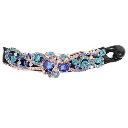 Beavorty Kristallblume Haarspange Haarschmuck Legierung Damen Erwachsene Haarspange Damen Strass Kleine Federklammer (marineblau) Haarspangen Für Frauen Kopfbedeckung Mädchen Fräulein von Beavorty