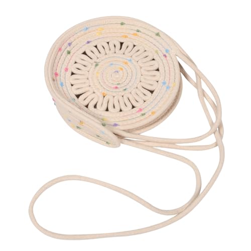 Beavorty Boho Crossbody Umhängetasche Damen aus Baumwollseil Leichte Umweltfreundliche Geflochtene Mini Schultertasche für Sommer Strand Outdoor und Freizeit Minimalistisches Design von Beavorty
