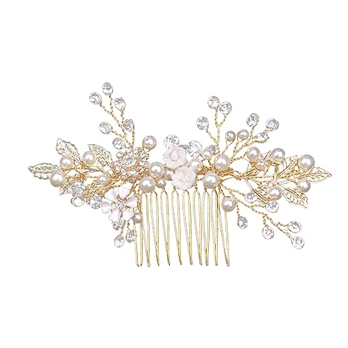 Beavorty Haarschmuck Accessoires Für Hochzeitskleider Haarkamm Aus Kristall Hochzeit Haarkamm Frauen Haarkamm Braut Blatt Zubehör von Beavorty