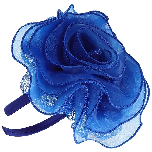 Beavorty Hochzeits-spitzenblumen-stirnband Blumenstirnband Aus Spitze Blumenmädchen-kopfschmuck Großes Blumenstirnband Blumen-haarschmuck Stirnbänder Große Bilden Metall Fräulein von Beavorty