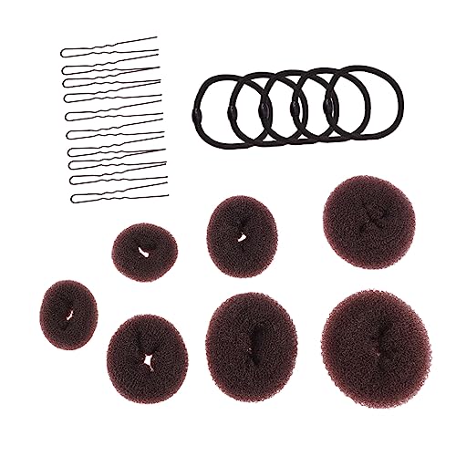 Beavorty Frisur Donut Braut-Set Haarspangen-Set Locken-Haar-Dutt Schwamm-Dutt-Frisur Donut-Dutt-Volumen-Maker Donut-Haar-Dutt-Ringe Haargerät Für Mädchen Praktische Haar-Dutt-Ringe von Beavorty