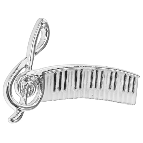 Beavorty Brosche Zubehör für klein Instrument Mini Party Ansteckbrosche Musiknotenbrosche Musikbrosche Brosche zum Thema Musik Zinklegierung Silver von Beavorty