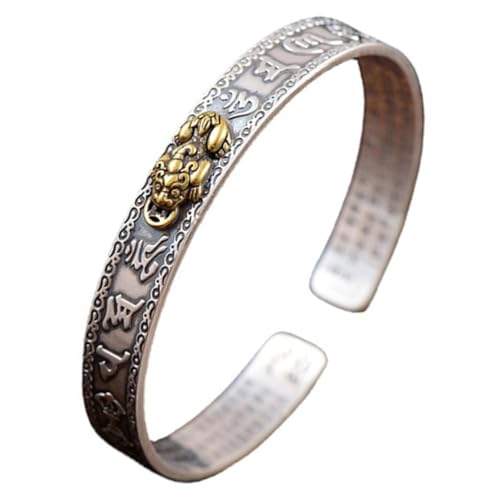 Beavorty Herrenarmband Aus Kupfer Mit Herz-motiv Offener Manschette Verstellbar Trendiges Armband Für Männer von Beavorty