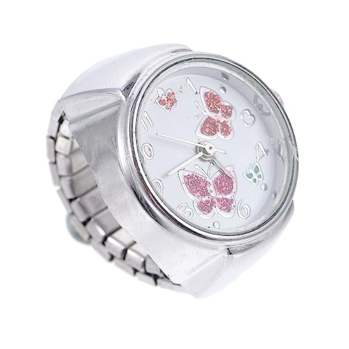 Beavorty Fingerringuhr Schmetterlinge Verschönerung Kreatives Fingerringuhr Zeitmesser Metallring Uhr Fingeruhr Mit Dekorative Ringuhr von Beavorty