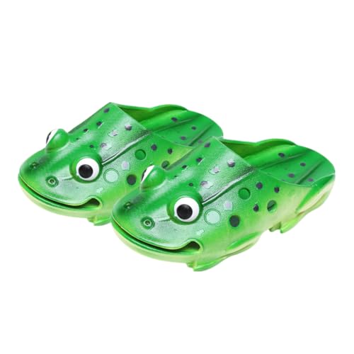 Beavorty Cartoon Hausschuhe Rutschfest Leicht Sommerstrand Slipper Atmungsaktiv für Jungen Mädchen Cyan von Beavorty