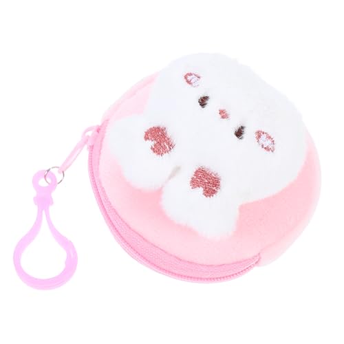 Beavorty Kaninchenmotiv Geldbörse Für Münzen Süße Plüsch Mini-Portemonnaie Tragbare Aufbewahrungstasche Für Kopfhörer Und Kleine Accessoires von Beavorty