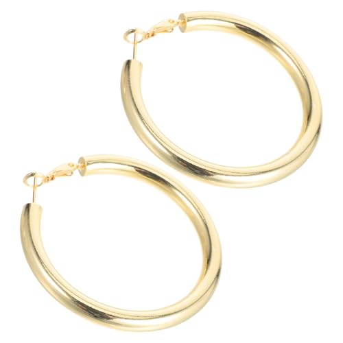 Beavorty Chic Creolen Ohrringe Gold Stylische Runde Ohrschmuck für Damen Herren Leichtes Hautfreundliches Design Vielseitig für Büro Party Alltag Geeignet von Beavorty