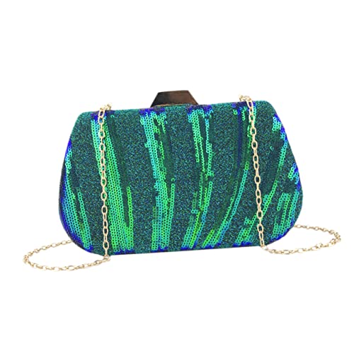 Beavorty Damen Abendtasche Kreative Pailletten Handtasche Clutch für Partys und Abendveranstaltungen Grün Beavorty Damen Abendtasche Kreative Pailletten Handtasche Clutch für Partys und Abendveranstaltungen Grün von Beavorty