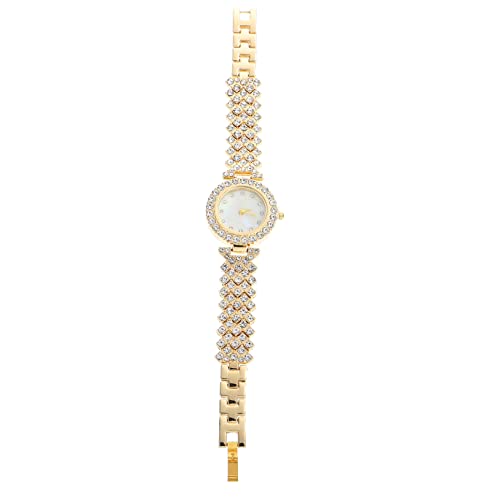 Beavorty Damen Uhr Strass Damenuhr Goldene Strassuhr Strass Robust Praktisch Modisch Wasser Schweiß Temperament von Beavorty