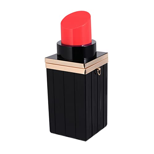 Beavorty Damen Lippenstift Form Tasche Kleine Kette Abendessen Tasche Clutch Kosmetik Beutel Mit Kettenarmband Für Geld Und Kleine Einkäufe von Beavorty
