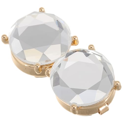 Beavorty Damen Manschettenknöpfe mit Funkelnden Strasssteinen Langlebiges Legierungsmaterial Stilvolles Design für Business Hochzeit und Festliche Anlässe Goldfarbener Sockel von Beavorty