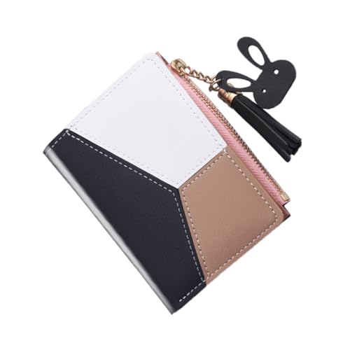 Beavorty Damen Multifunktionales Kurzes Portemonnaie PU mit Reißverschluss für Geld Karten Elegantes Design mit Quaste Kompakter Kartenhalter Beavorty Damen Multifunktionales Kurzes Portemonnaie PU mit Reißverschluss für Geld Karten Elegantes Design mit Quaste Kompakter Kartenhalter von Beavorty