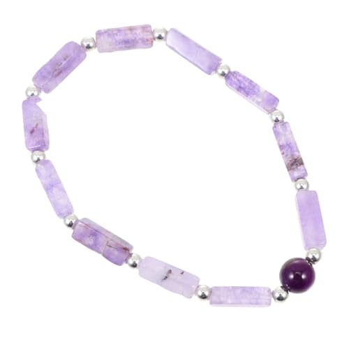 Beavorty Damenarmkette Natürlichem Amethyst Schlichte Stilvolle Handkette für Freizeit Besondere Anlässe von Beavorty