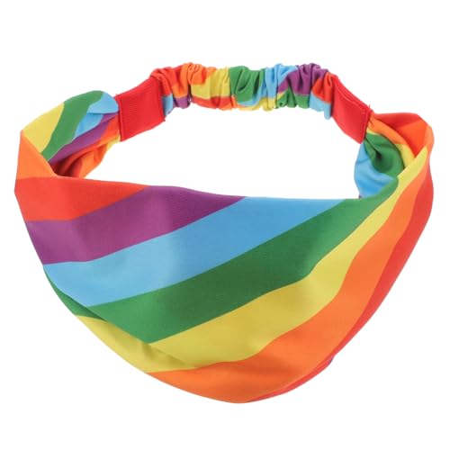 Beavorty Dehnbares Stirnband Für Sport Elastisches Regenbogen-stirnband Zum Laufen Schweiß- Für Training Fitness Und Yoga Atmungsaktives Für Damen Und Herren von Beavorty
