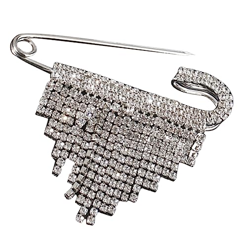 Beavorty Delikate Herzform Strassbrosche mit Quaste Anstecknadel für Damen Schicke Corsage zur Kleidung und Taschen Dekoration Langlebig und Farbbeständig Einfach zu Tragen von Beavorty