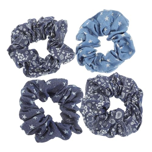 Beavorty 4 Stück Dickdarm Elastische Haargummis Haarseile Binden Kolostomie-gürtel Bobbles Haargummis Chiffon-schal Haarbänder Für Mädchen Scrunchies Haarseile Frisch Uns von Beavorty