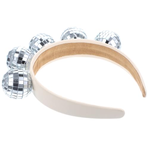 Beavorty Disco Ball Stirnband Partylichter Discokugel Partys Festivalzubehör fasching haarreif fasching kopfbedeckung Haare glatt Haarband Party-Haarschmuck einzigartiges Stirnband Plastik von Beavorty