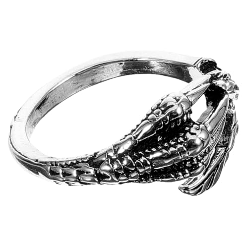 Beavorty Drachenkrallenring Verstellbarer Vintage Ring für Damen Herren Hip Hop Inspirierter Schmuck für Styles Einzigartiger Finger Schmuck Perfektes für Valentinstag von Beavorty