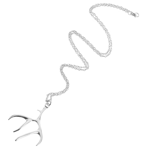 Beavorty Einfaches Geweih Anhänger Schmuck für Weihnachten Kreative Halskette mit Antler Elementen für Festliche Anlässe und von Beavorty