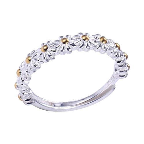 Beavorty Einstellbarer Gänseblümchenring für Frauen Modischer Blütenring Valentinstag oder Exquisiter Schmuck von Beavorty