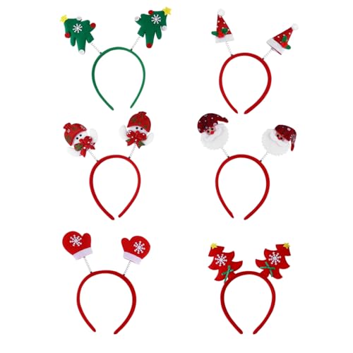 Beavorty 6stücke Weihnachts Rentier Geweih Stirnband Haarband Kopfbedeckung Weihnachts Festival Party Accessoires Stirnband Kostüm Haar Accessoires von Beavorty