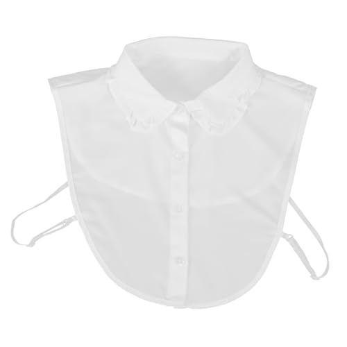 Beavorty Eleganter Damen Fake Collar Blusenkragen Weißer Spitze mit Rüschendekor Abnehmbar Atmungsaktiv Vielseitig Kombinierbar Komfortabel für Pullover und Blusen Geschenkidee für von Beavorty