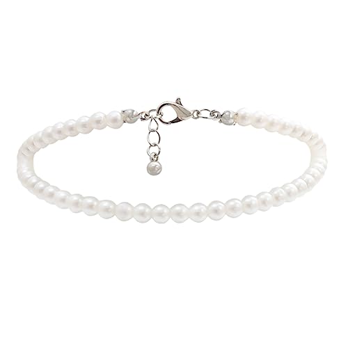 Beavorty Match Fußkettchen Künstliches Fußkettchen Weiß Elegantes Fußschmuck Für Damen Strand Handgemacht von Beavorty