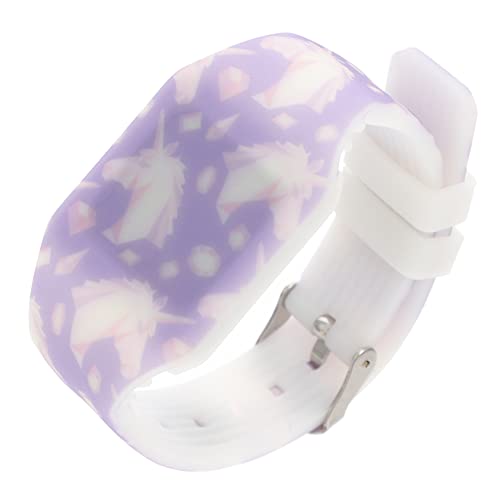 Beavorty Elektronische Uhr leuchtende Töpfchen-Trainingsuhr Spielzeuguhr für Fitnessuhr für Einhorn Kinderuhr Mädchen Digitaluhr Plastikspiegel Violet von Beavorty